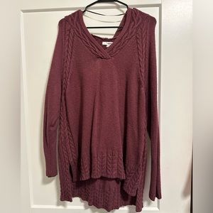 Dark purple/mauve sweater. Size 1X.